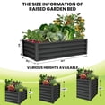 thumbnail image 3 of BeesClover 2-Pack Metal Raised Garden Beds, Rectangular Outdoor Planter Boxes for Vegetables, Flowers, and Plants, 3 of 9