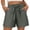 Grey, variant on Linen Shorts for Women Summer Casual Elastic Waist Wide Leg Loose Fit Lightweight Beach Shorts with Pockets