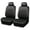 Black Beige, variant on CAR GRAND Faux Leather car seat covers front pair breathable universal fit airbag compatible car, SUV, truck and van blue
