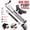 Silver, variant on Portable Mini Bike Pump - Fits Presta and Schrader (Titanium)