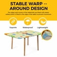 thumbnail image 4 of Spring Easter Table Cloths for 4 Foot Rectangle Tables, Yellow Plaid Bunny Colorful Eggs Floral Patio Waterproof Elastic Fitted Tablecloths, Washable Rectangular Table Cover for Camping, 4 of 8