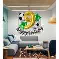 thumbnail image 4 of Kwuz Globos de fútbol 40" Dorado Número 9 Decoración para fiesta, 4 of 7