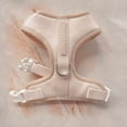 thumbnail image 4 of Dog Harness Vanilla Cream Off White Neoprene Leather Design Sport Small Medium Large No Pull Reflective Adjustable Breathable Lightweight Pet (L: Neck=16.5-22''/Chest=22.4-32.7''), 4 of 8