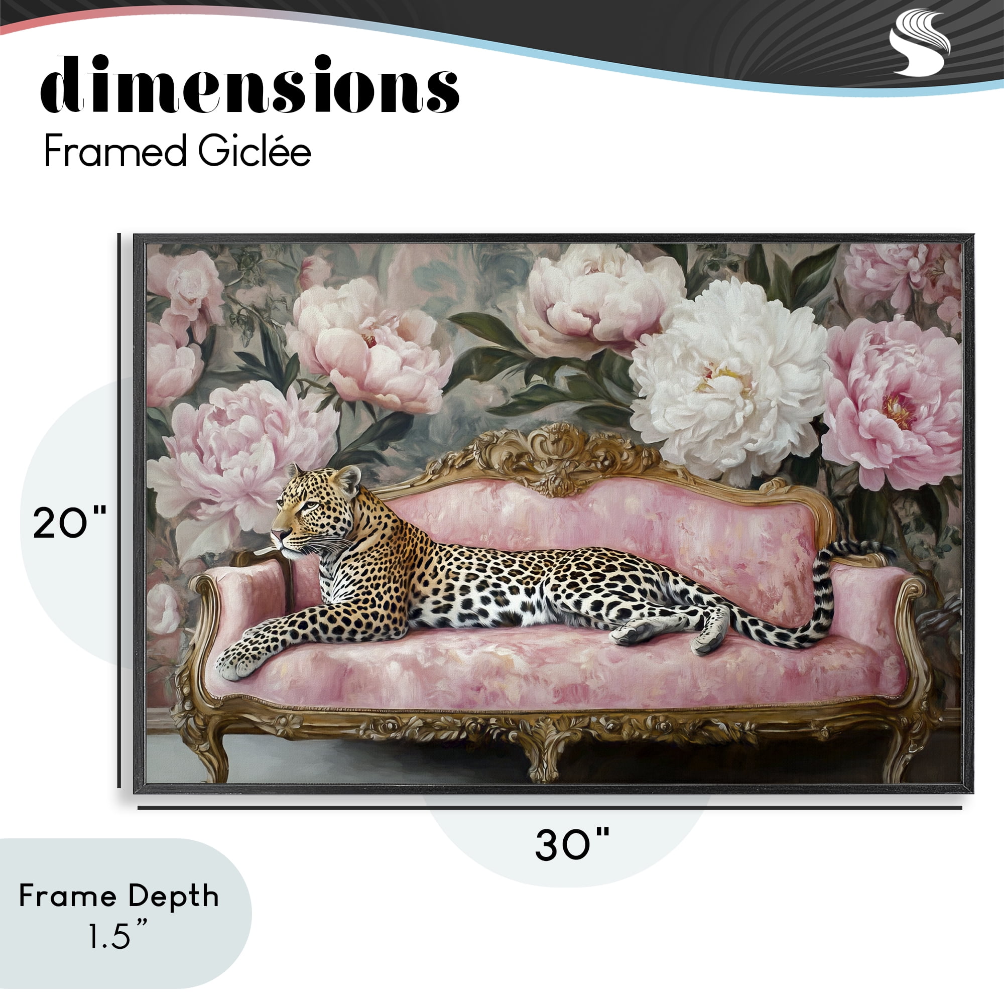 Stupell Industries Where The Leopard Dreams Black Framed Giclee Art, design by Tina LeCour