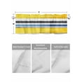 thumbnail image 4 of Valances for Windows Yellow Blue Gradient Rod Pocket Cafe Window Treatments Valance Curtains for Kitchen Bathroom Laundry Basement Windows 60"x18", 4 of 9