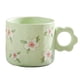 thumbnail image 1 of Taza de agua de cerámica con bonita flor de 270ml, taza creativa para pareja, taza de café, taza de desayuno para oficina, 1 of 5