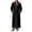 Black Z, variant on Men's Big & Tall Hooded Fleece Full-Length Bathrobe - Oversized Plush Spa Robe with Contrast Trim, Winter Warm Wrap (S-5XL)