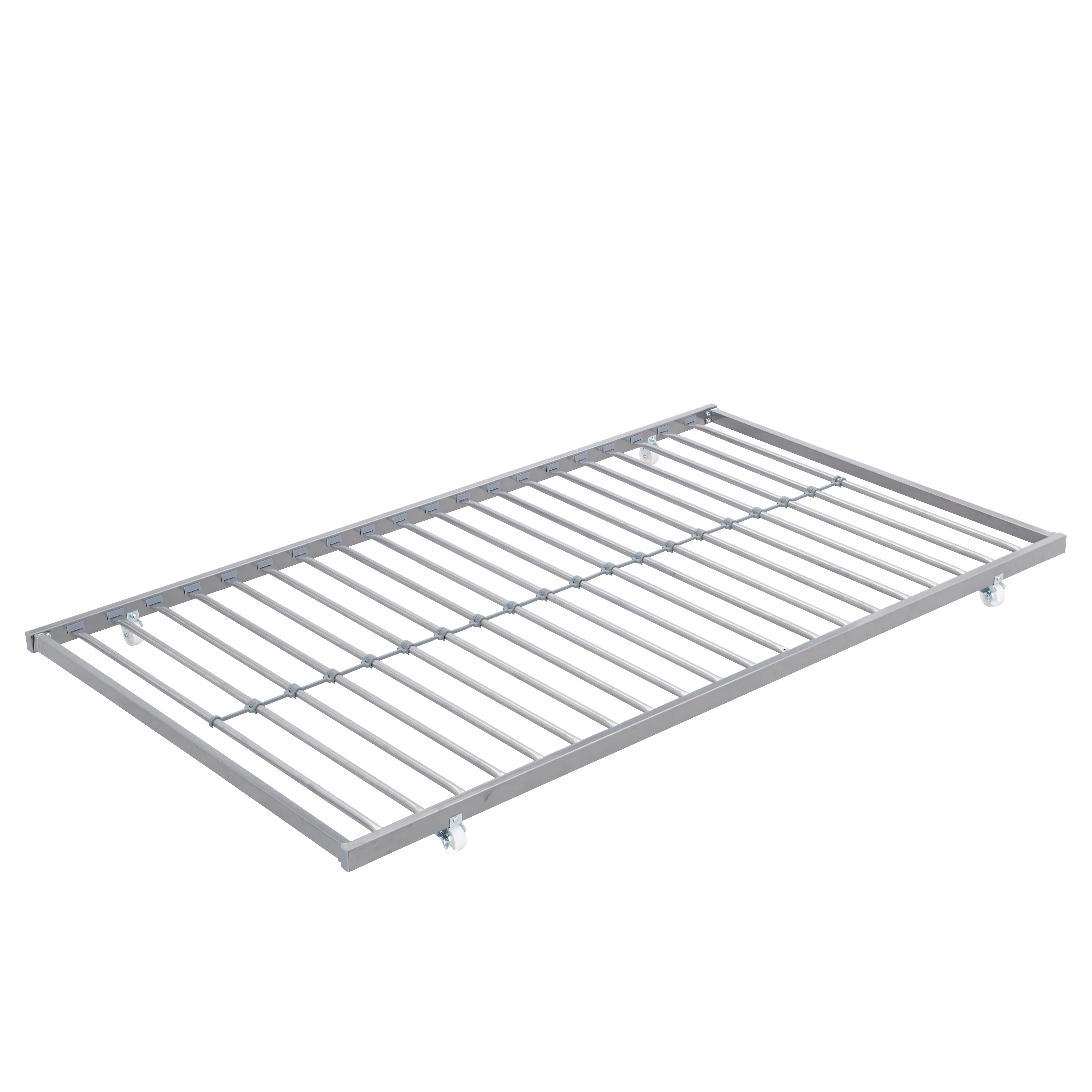 Metal Bunk Bed With Trundle Silver