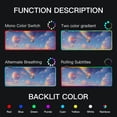 thumbnail image 5 of Large RGB Gaming Mouse Pad Led Glowing Mousepad Non-Slip Rubber Base 13 Light Modes 31.5x11.8 Hot Air Balloons Floating in Sky, 5 of 6