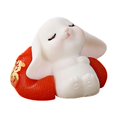 thumbnail image 2 of GUOOL Cartoon Rabbit Statue Small Bunny Figurine Desk Ornament Miniature Sculpture for 2.6cmx3.7cm, 2 of 9