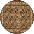 thumbnail image 1 of Ahgly Company Indoor Round Persian Brown Traditional Area Rugs, 5' Round, 1 of 4