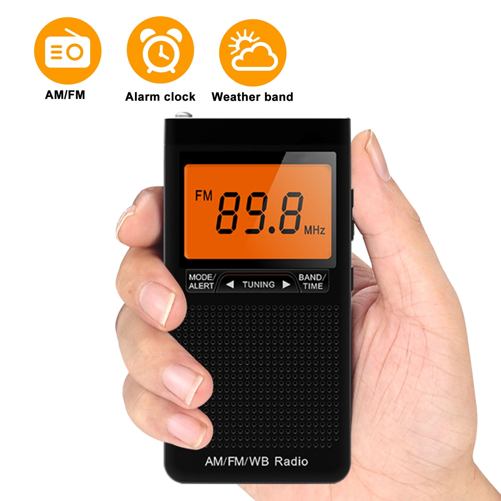 NOAA Weather Alert Radio, EEEkit Portable AM/FM Battery Operated