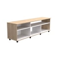 thumbnail image 5 of Inval 5-Shelf Modern TV Stand for TVs up to 70", White/Sand, 5 of 6