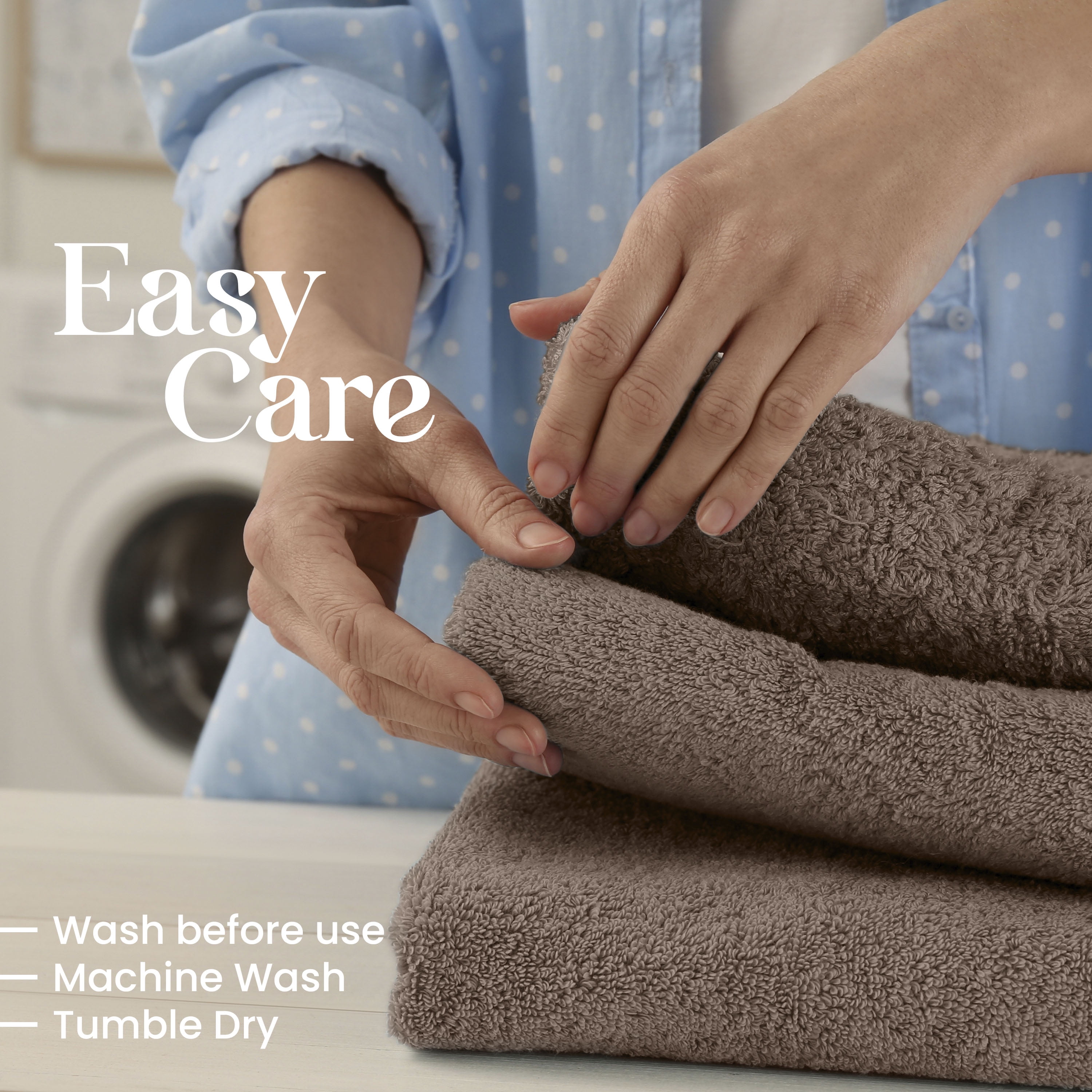 Utica 6-Piece Towel Set | 100% Cotton Soft & Absorbent Everyday Towels | Brown