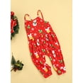 thumbnail image 4 of Gureui Infant Toddler Baby Girl Christmas Romper Jumpsuit Kids Sleeveless Cartoon Print Spaghetti Strap One Piece Clothing, 4 of 8