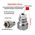 thumbnail image 3 of Socket Wrench, Adjustable Socket for 3/8" Ratchet and Power Drill, 10-19mm & 3/8"-3/4" Self-Adjusting Socket Set,Automotive Repair, Home Improvement, Workshop Tool Kit(1 Universal sleeve), 3 of 8