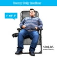 thumbnail image 3 of Costway Chaise Longue Surdimensionnée pour Patio, Fauteuil Inclinable Pliant Robuste, Gris, 3 of 8