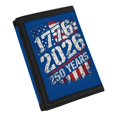 thumbnail image 2 of CHAQLIN Vintage American Flag 250th Anniversary Distressed Print Kids Trifold Wallet, Polyester Clutch Coin Pouch for Sports, Slim Lightweight Trifold Card Wallet, 2 of 7