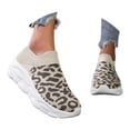 thumbnail image 4 of CAIXAI Wide Toe Box Sneakers Women Adjustable Upper Women's Fashion Sneakers Comfortable Slip-On Women's Walking Shoes Knit Upper Embroidery Mary Jane Flats Women Hands Free Sports Shoes, 4 of 8
