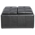 thumbnail image 3 of Pemberly Row Pouf de Rangement avec Plateau de Service à 4 Rabats en Noir, 3 of 7