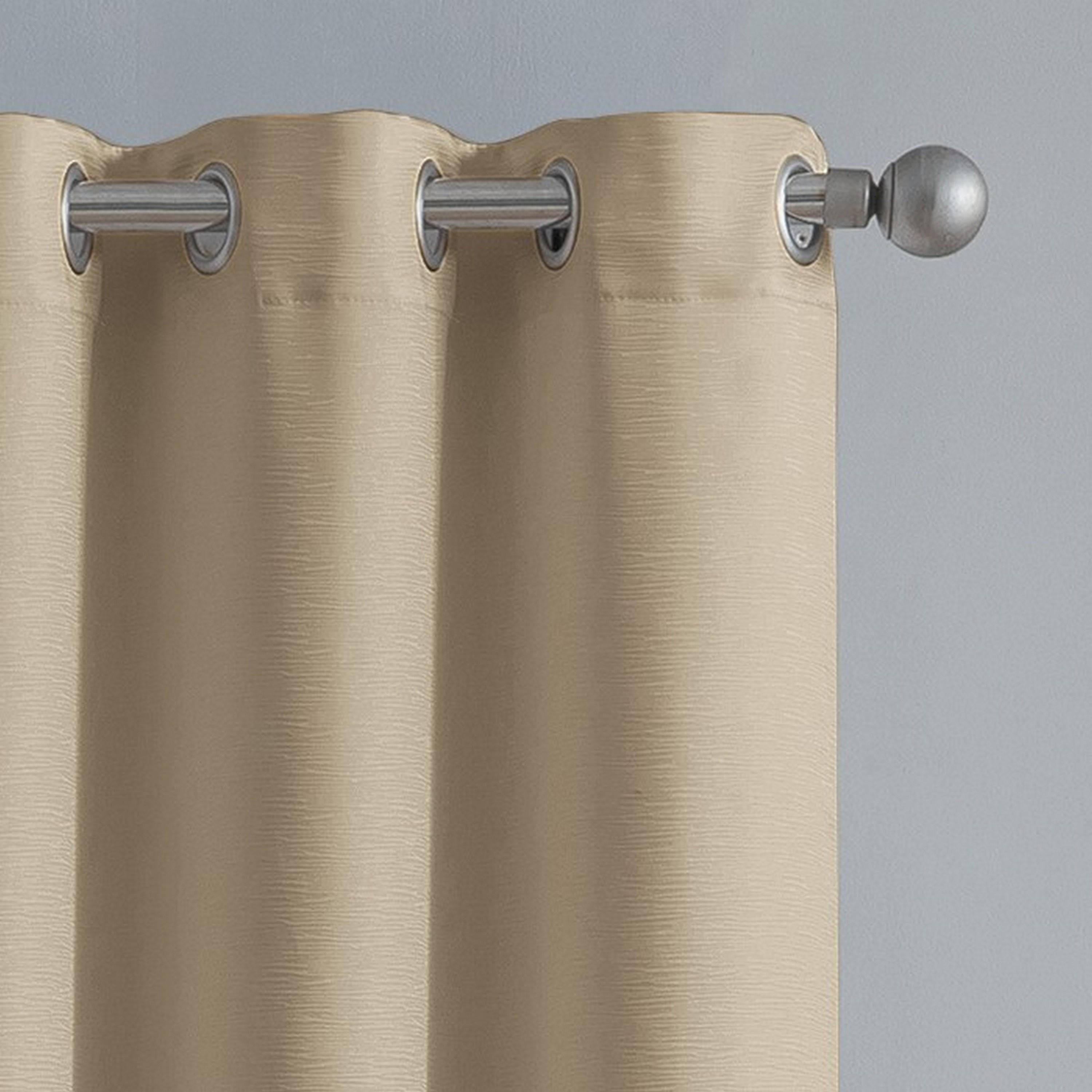 VCNY Home Agnes Taupe Solid Grommet Blackout Curtain Panel,