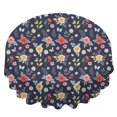 thumbnail image 2 of Pioneer Flower Floral Print Pattern Round Tablecloth 60 X 60 Inch, Wrinkle Resistant Wipeable Table Cloth for Kitchen Dining Picnic Patio Party, 2 of 6