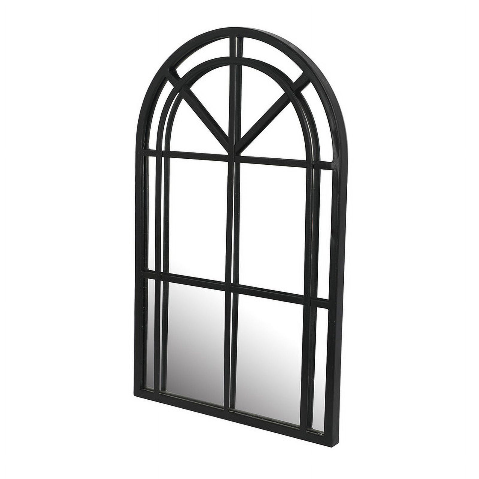 Rosalind Black Arch Metal Farmhouse Wall Mirror