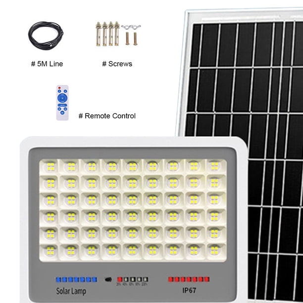 Luz de inundación LED con temporizador de encendido automático con energía solar para patio de jardín (300 W)