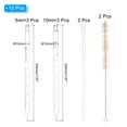 thumbnail image 2 of Unique Bargains Graduated Dropper Pipettes Kit, 6 Pack 5ml 10ml Glass Pipette with Bulb 2 Brushes and Glass Rods Clear, 2 of 7