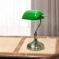 thumbnail image 4 of Lampe de bureau Simple Designs avec abat-jour en verre, verte, 4 of 4
