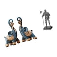 thumbnail image 6 of Dualoai Modern Resin Elephant and Knight Figurine Sculpture Ornament Art Craft Collectible for Desktop Shelf Entryway Fireplace Bedroom Home Office Decoration Gifts, 6 of 8