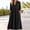 🔥 Black, variant on Long Flowy Dresses for Women V Neck 3/4 Sleeve Linen Dresses Solid Color Loose Fit Summer Plus Size Party Dress with Pockets Breathable Holiday for Beach and Lounging Green S