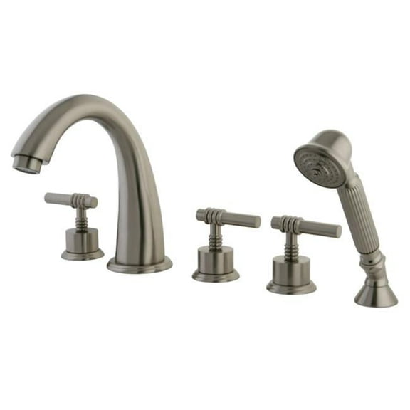 5 Piece Roman Tub Filler, Satin Nickel