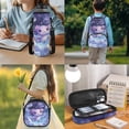 thumbnail image 3 of Yspwyqan Galaxy Axolotl Backpack Set for Girls, Purple Flower 4 Piece School Backpack Set with Lunch Box Pencil Case, 17 Inch Fashionable Bags for Elementary School, 3 of 7