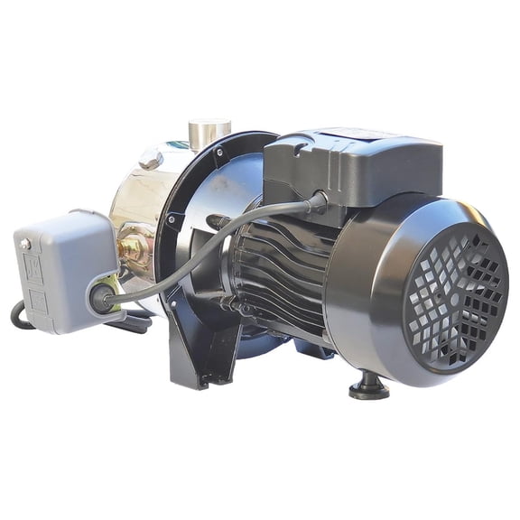 Shallow Well Jet Pump 3/4HP 18.5GPM Jet Water Pump 131ft 110v/60Hz Stainless Steel Jet Pump to Supply Well Water