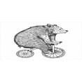 thumbnail image 4 of Bicycle Piggy Bank, Circus Bear on a Bicycle Sketchy Illustration Monochrome Funny Animal, Ceramic Coin Bank Money Box for Cash Saving, 3.6" X 3.2", Charcoal Grey and White, by Ambesonne, 4 of 4