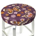 Lsque Buffalo Plaid and Butterflys Round Bar chair cushion covers