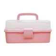 thumbnail image 1 of 3 Layer Storage Box for Nails Making Sets Painting Supplies Sewing Supplies pink, 1 of 9