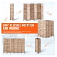 thumbnail image 3 of Wood Room Divider 6 Panel, 66.9" Tall Folding Screen, Louvered Partition for Home Office, 3 of 7