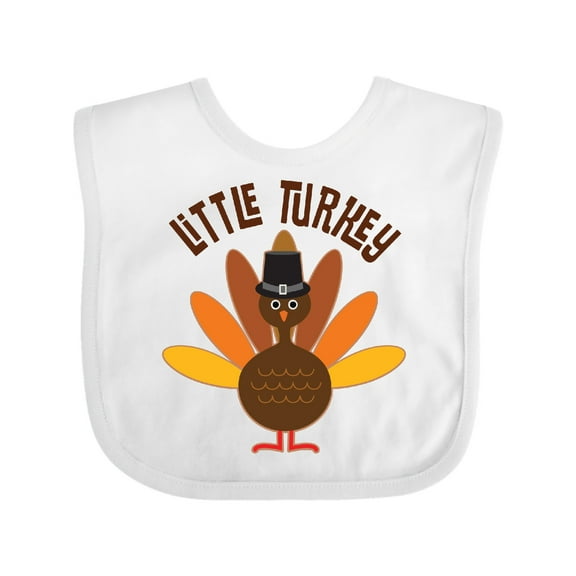 Inktastic Little Turkey Thanksgiving Boys or Girls Baby Bib