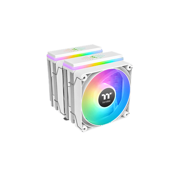 Thermaltake ASTRIA 600 ARGB CPU Cooler; 6 Copper Heat Pipes; 2x120mm PWM Fans; 500~1800RPM; Dual Tower; Intel/AMD; 265W TDP; White; CL-P139-CA12SW-A