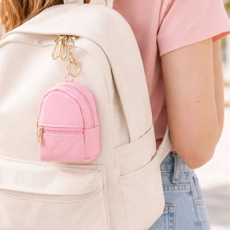 cute mini backpack keychain with Charms Light Pink Designed to hold female smaller items Miffy / Boris Mini Backpack
