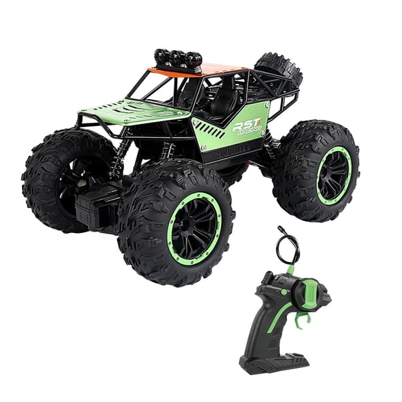EQWLJWE Voiture Télécommandée Échelle 1/18 Camions RC 4WD Rapides 5 Km/h 2 Batteries, Voitures RC de Loisir pour Adultes Garçons Enfants