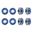 thumbnail image 1 of Generic Roulements de Planche à Roulettes à Grande Vitesse ABEC-11 S608, Acier Chromé avec Cage en Nylon, Options Multicolores Ultra-Silencieuses, Ensemble de 8, Variante Bleue, 1 of 6