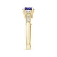 thumbnail image 3 of Angara Natural 1.45 Ct. Tanzanite with Diamond Vintage Inspired Ring in 14K Yellow Gold for Women (Ring Size: 12), 3 of 9