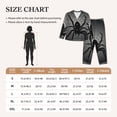 thumbnail image 4 of Honeii Black Spiders print Women's Pajama Sets Long Sleeve Button Down Sleepwear Nightwear Soft Pjs Lounge Sets-Large, 4 of 7