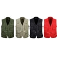 thumbnail image 2 of Outdoor Photo Fishing Sleeveless Hunting Zip Jacket Multi-pockets - Black, XL, 2 of 7