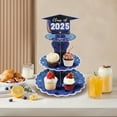 thumbnail image 6 of CHELIASD 3-Tier Graduation Cupcake Stand, Black and Blue Dessert Holder for Display, Grad Party Decorations 2026 Centerpiece, for Dessert Table and Party Supplies, 6 of 9