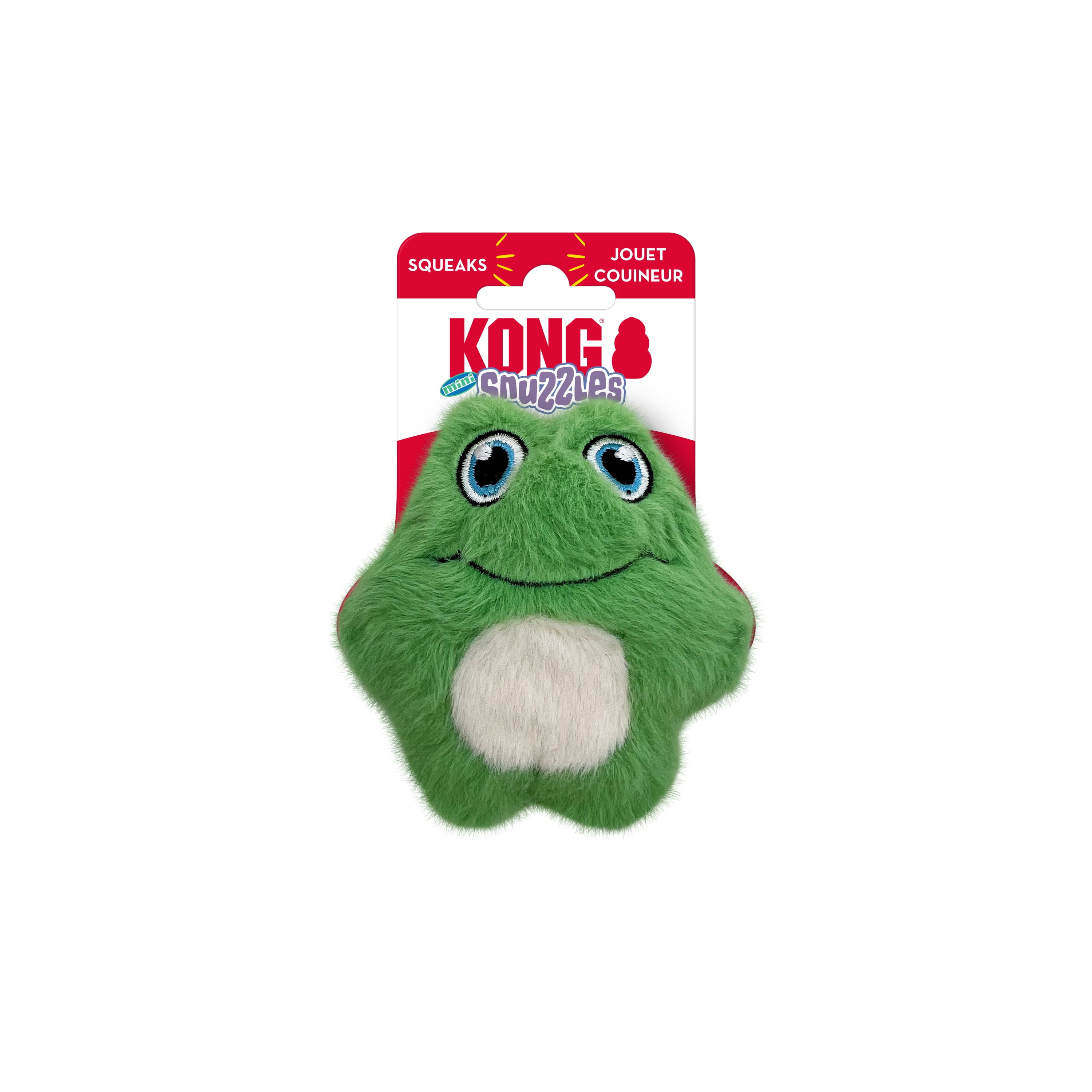 KONG® Snuzzles Mini Plush Squeaker Dog Toy, Frog, Extra Small