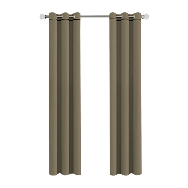Cortinas Black Out Castelog Color Caqui con Argollas C8074